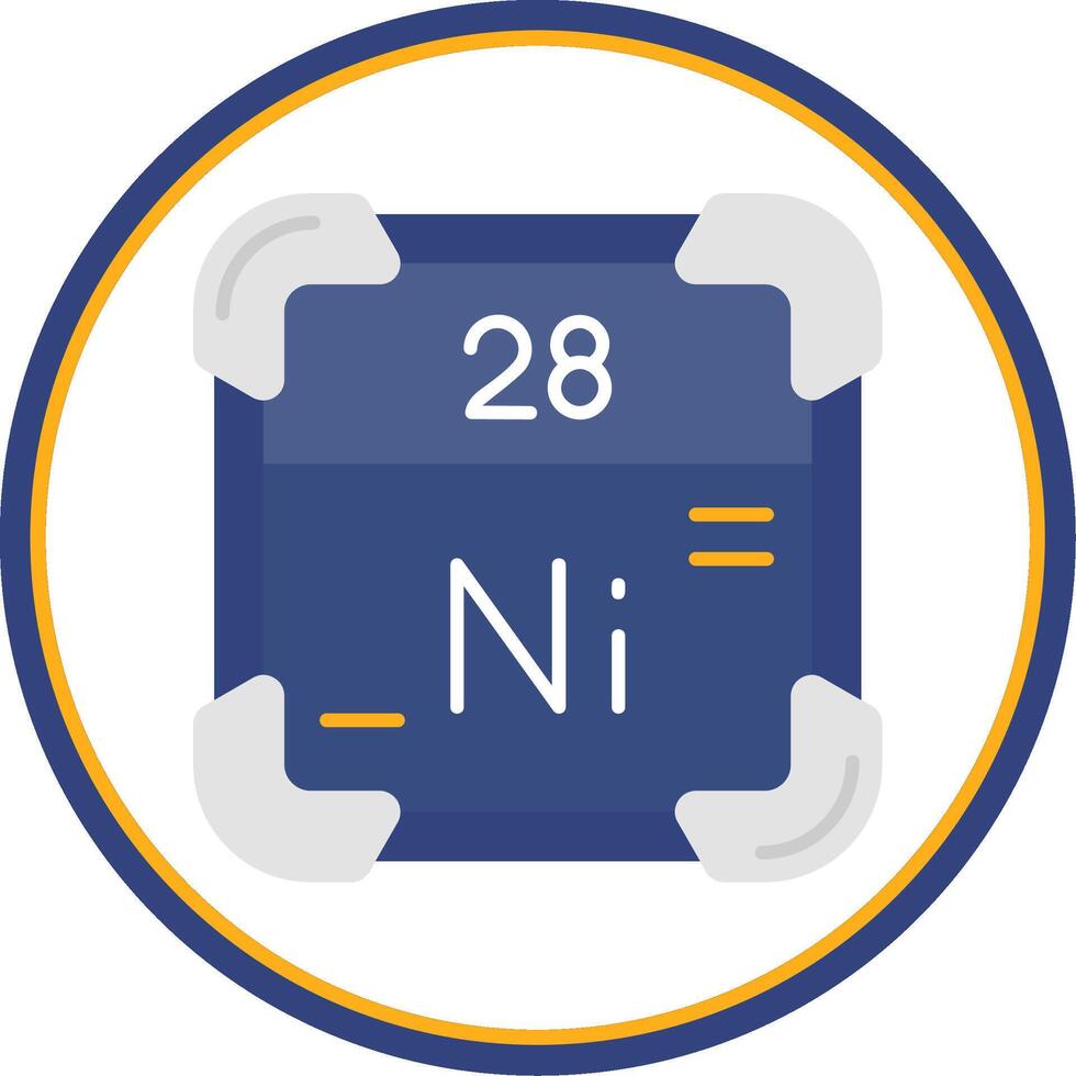 nickel platt cirkel uni ikon vektor