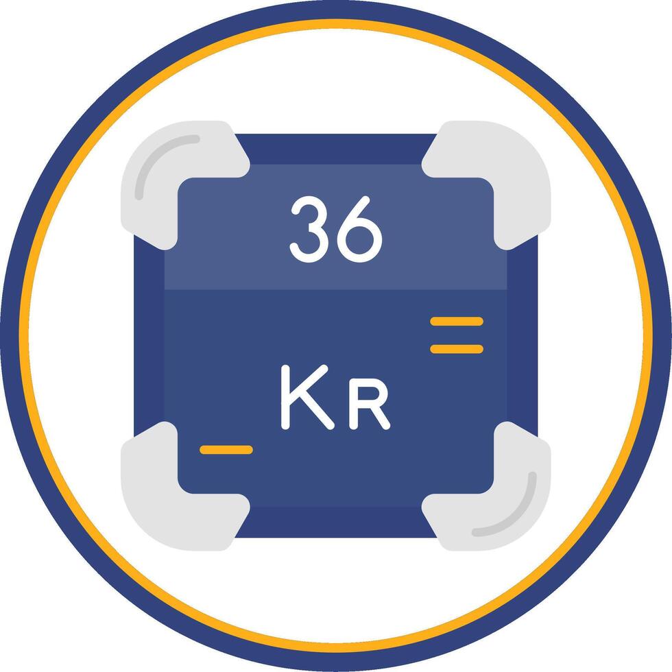 Krypton eben Kreis uni Symbol vektor