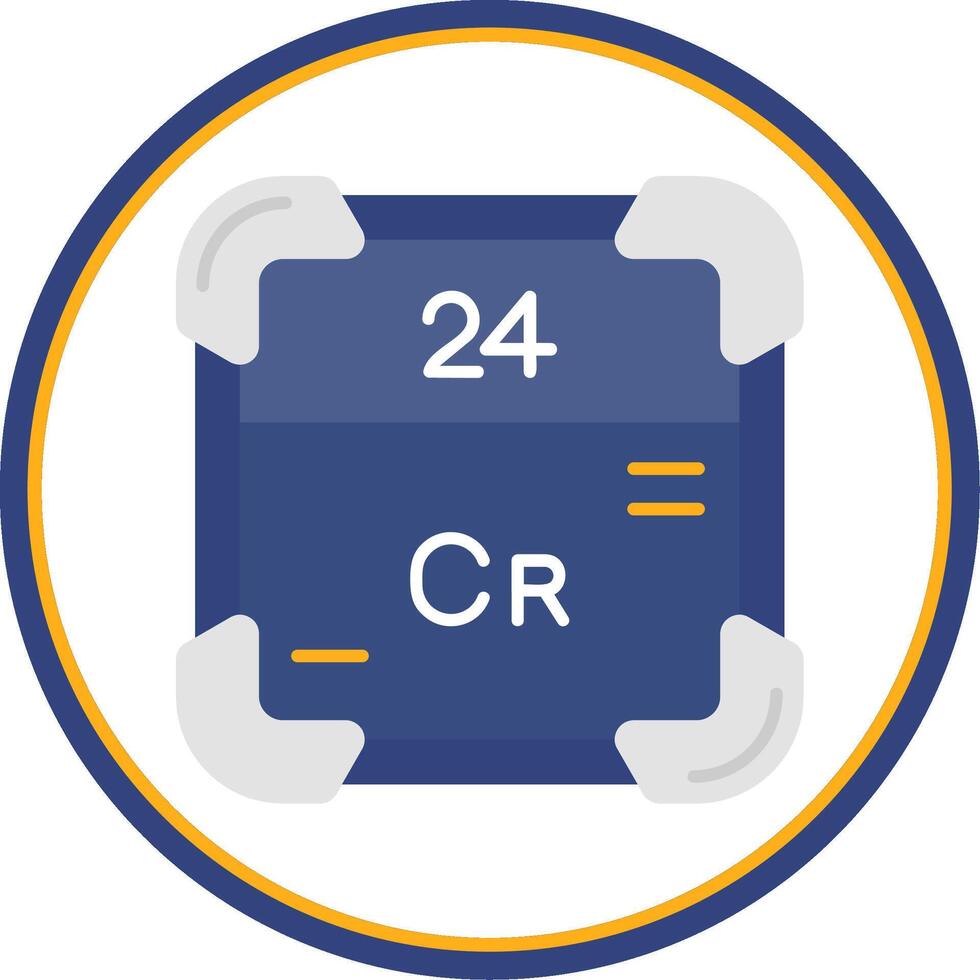 krom platt cirkel uni ikon vektor