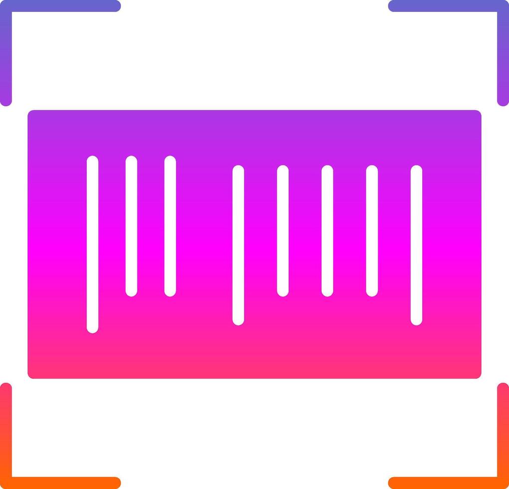 Barcode Glyphe Gradient Symbol vektor