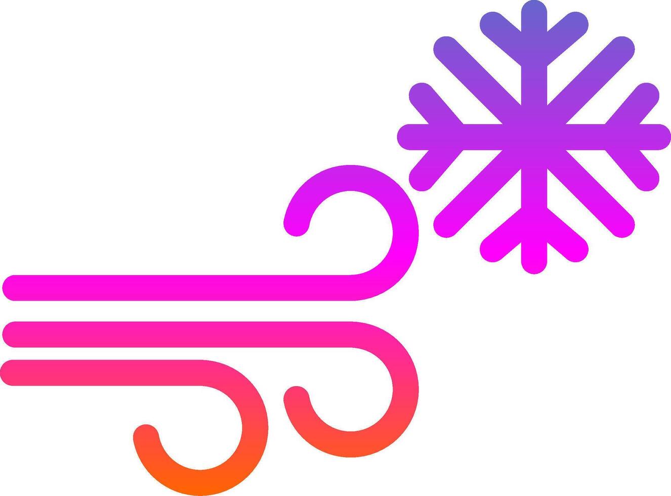 Schneesturm Glyphe Gradient Symbol vektor