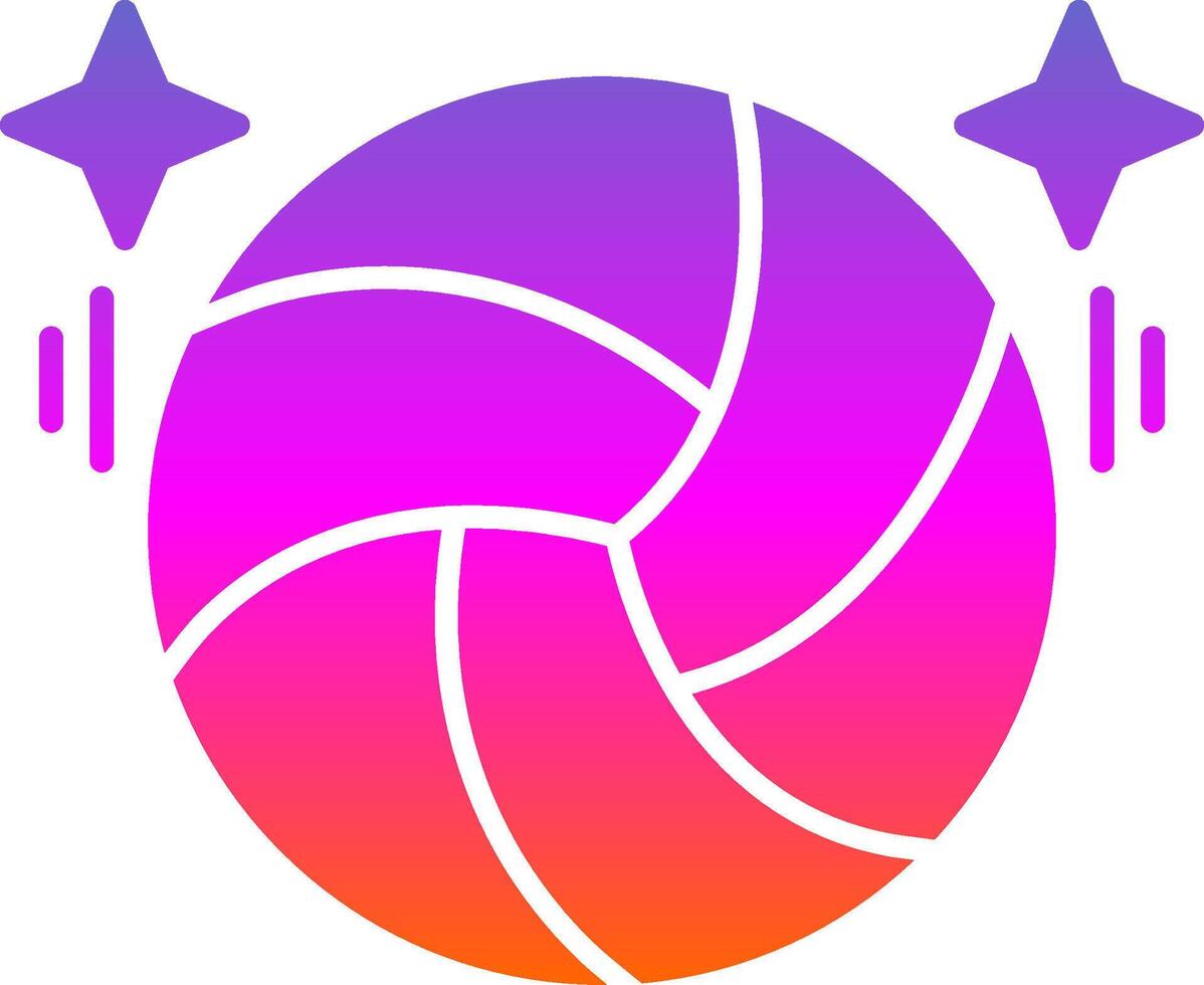 Volleyball Glyphe Gradient Symbol vektor