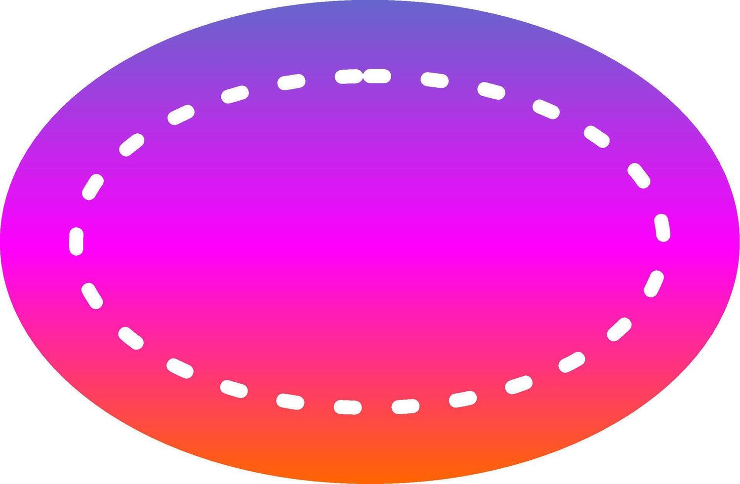Oval Glyphe Gradient Symbol vektor