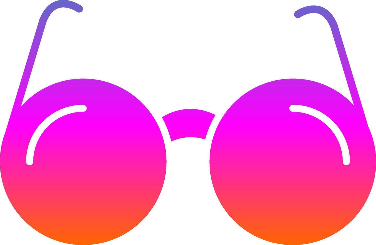 Sonnenbrille Glyphenverlaufssymbol vektor