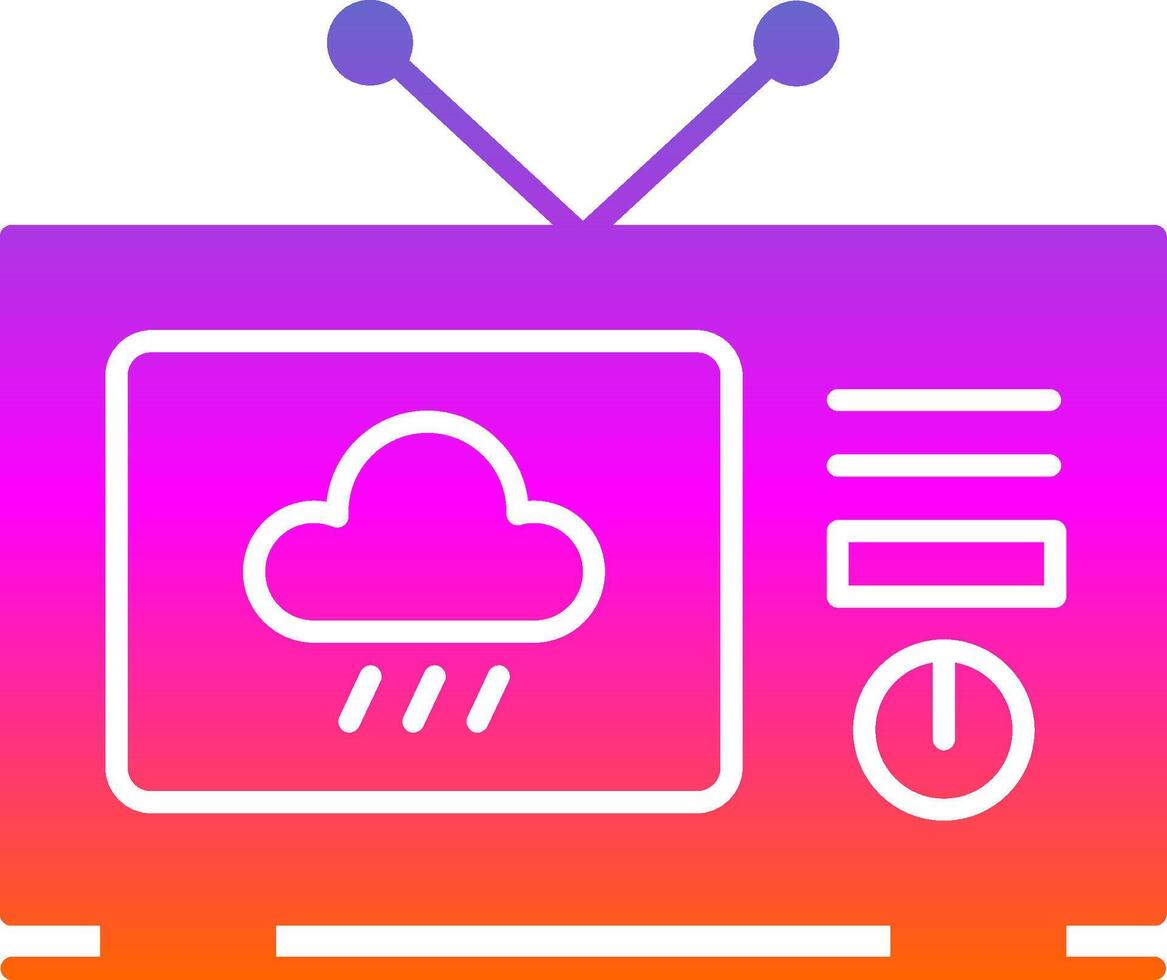 Symbol für den Glyphenverlauf für Wetternachrichten vektor