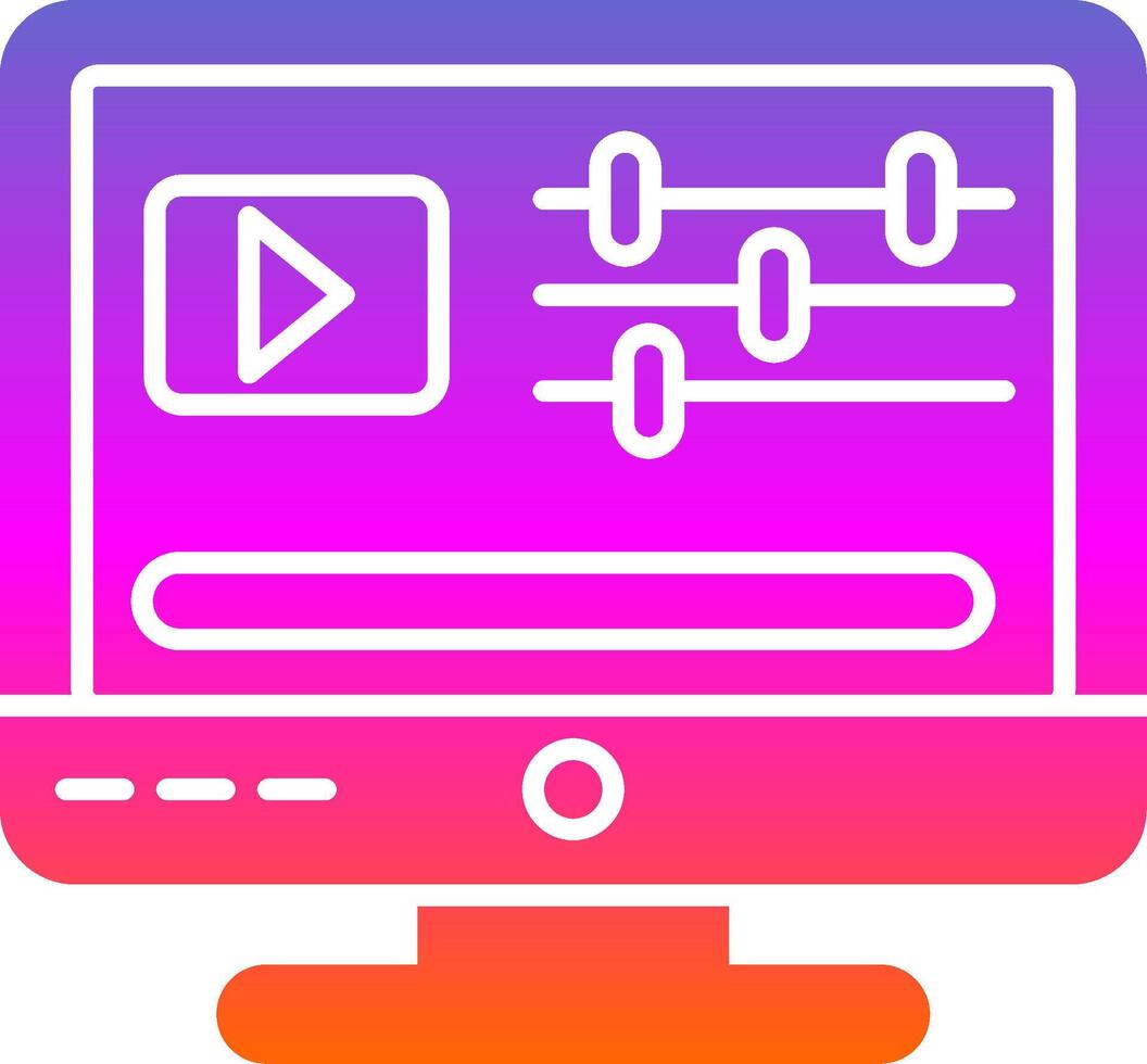 Video Editor Glyphe Gradient Symbol vektor