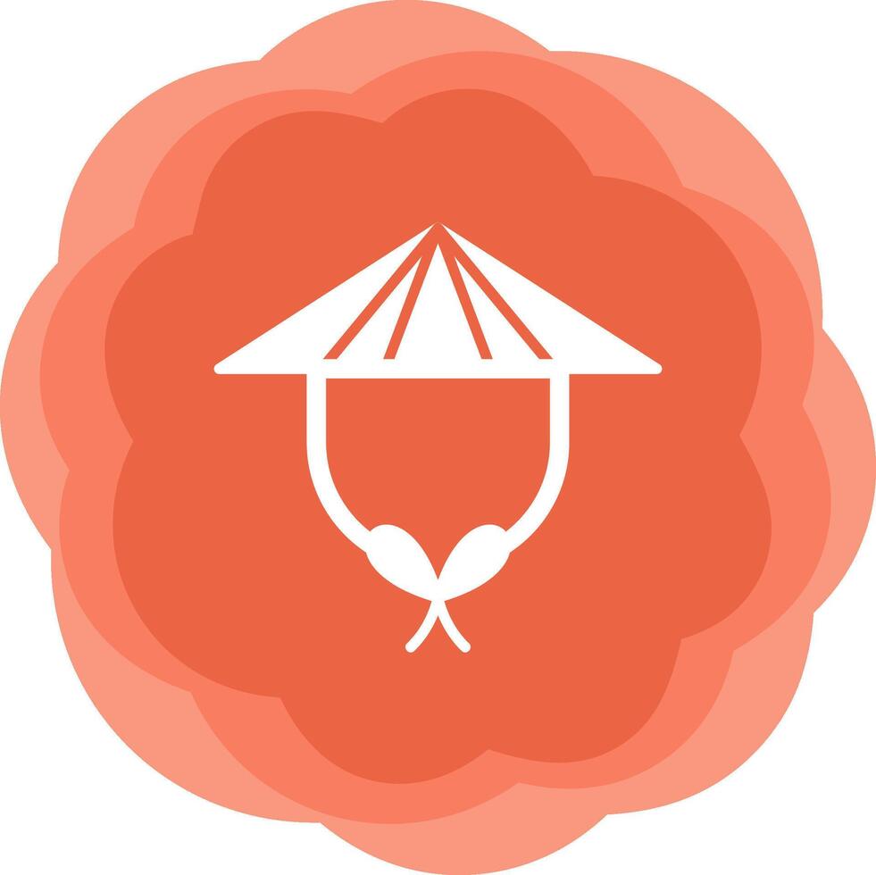 Chinesisch Hut Vektor Symbol