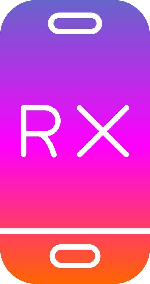 rx Glyphe Gradient Symbol vektor