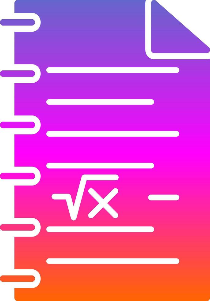 Mathematik Glyphe Gradient Symbol vektor