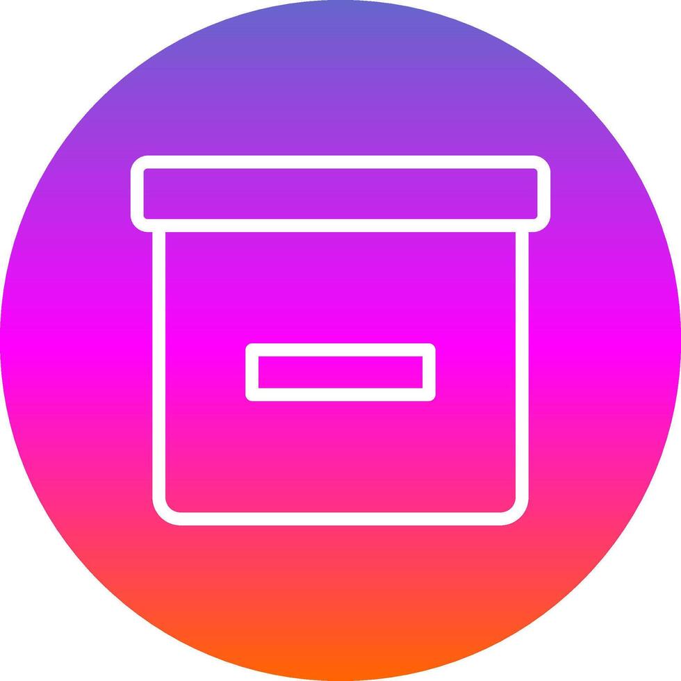 Box Glyphe Gradient Symbol vektor