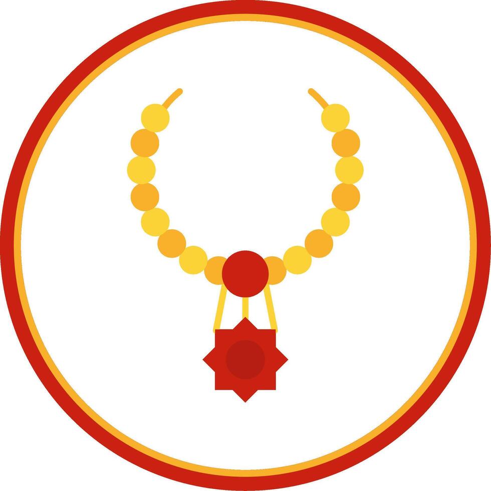 Halskette eben Kreis uni Symbol vektor
