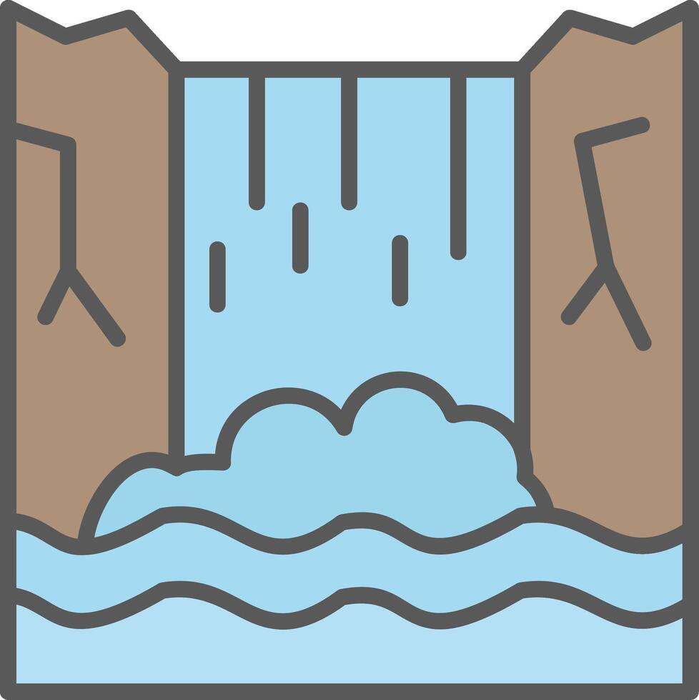 Wasserfall-Vektor-Symbol vektor