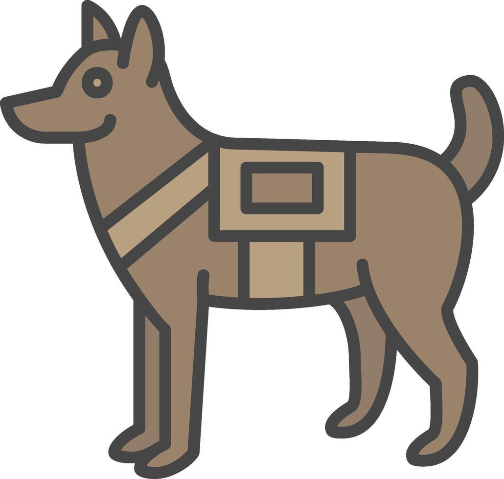 militär hund vektor ikon
