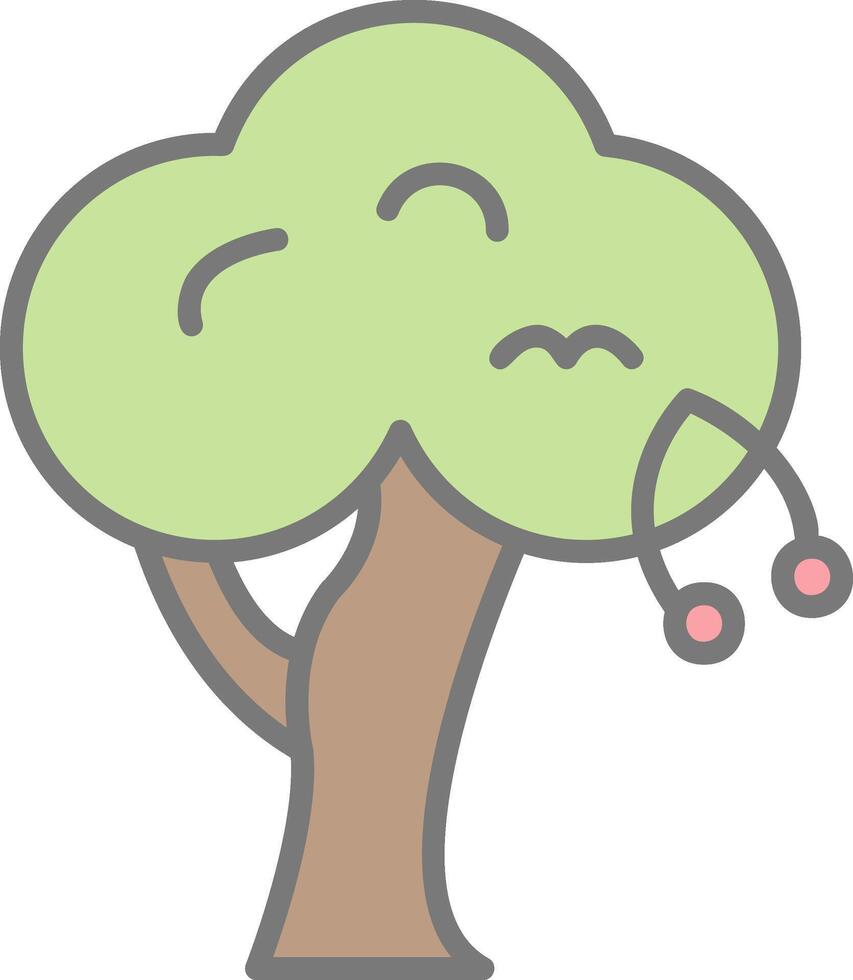 körsbär träd vektor ikon