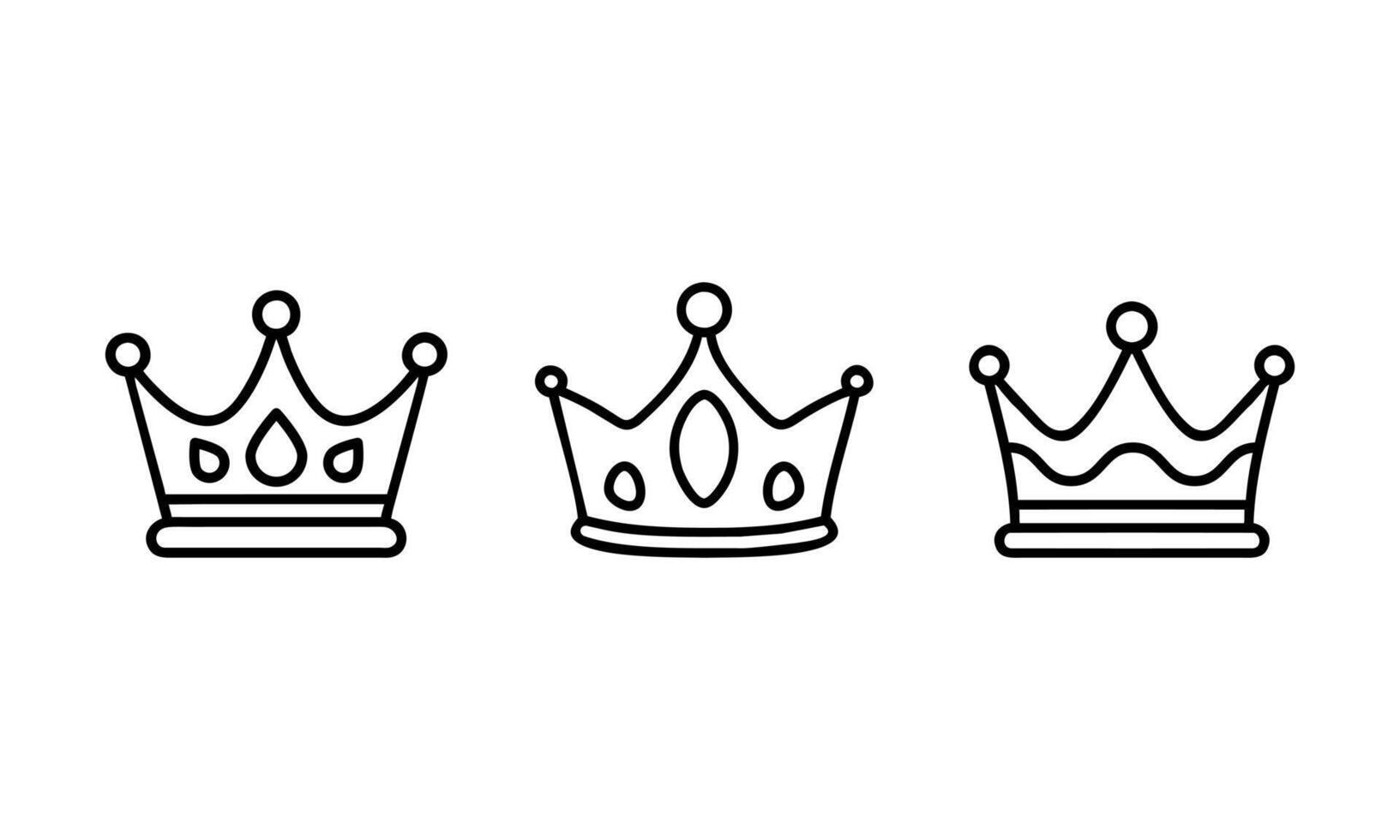 uppsättning av svart krona ikoner. samling av krona utmärkelser för vinnare, champinjoner, ledarskap. vektor element för logotyp, logotyp, spel, hotell, app design. kunglig kung, drottning, prinsessa krona.
