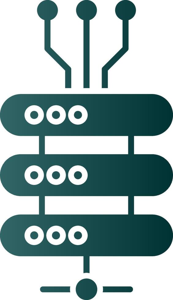 Symbol für den Glyphenverlauf des Datennetzwerks vektor