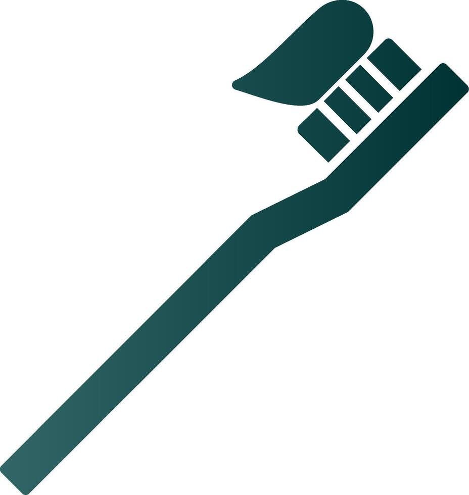 Symbol für Zahnbürsten-Glyphenverlauf vektor