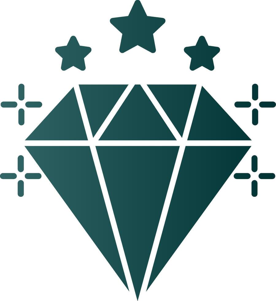 Diamant-Glyphen-Verlaufssymbol vektor