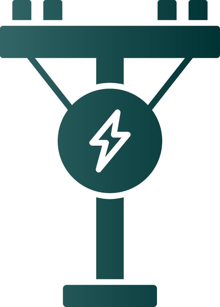 elektrisch Pole Glyphe Gradient Symbol vektor