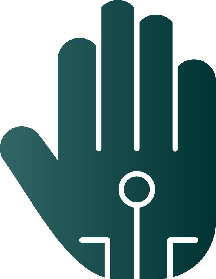 Glyphenverlaufssymbol für kabelgebundene Handschuhe vektor
