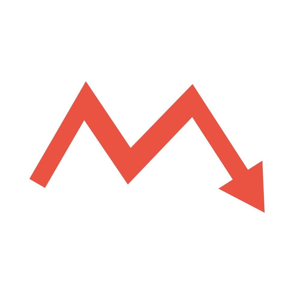 Statistikpfeil Infografik isoliert Symbol vektor