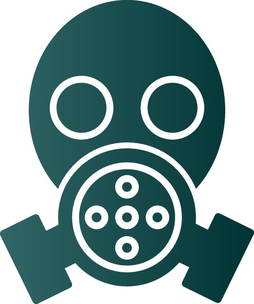 gas mask glyf lutning ikon vektor