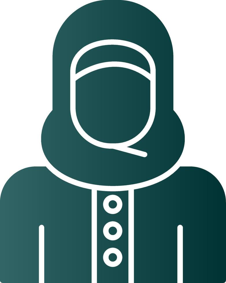 islamisch Frau Glyphe Gradient Symbol vektor