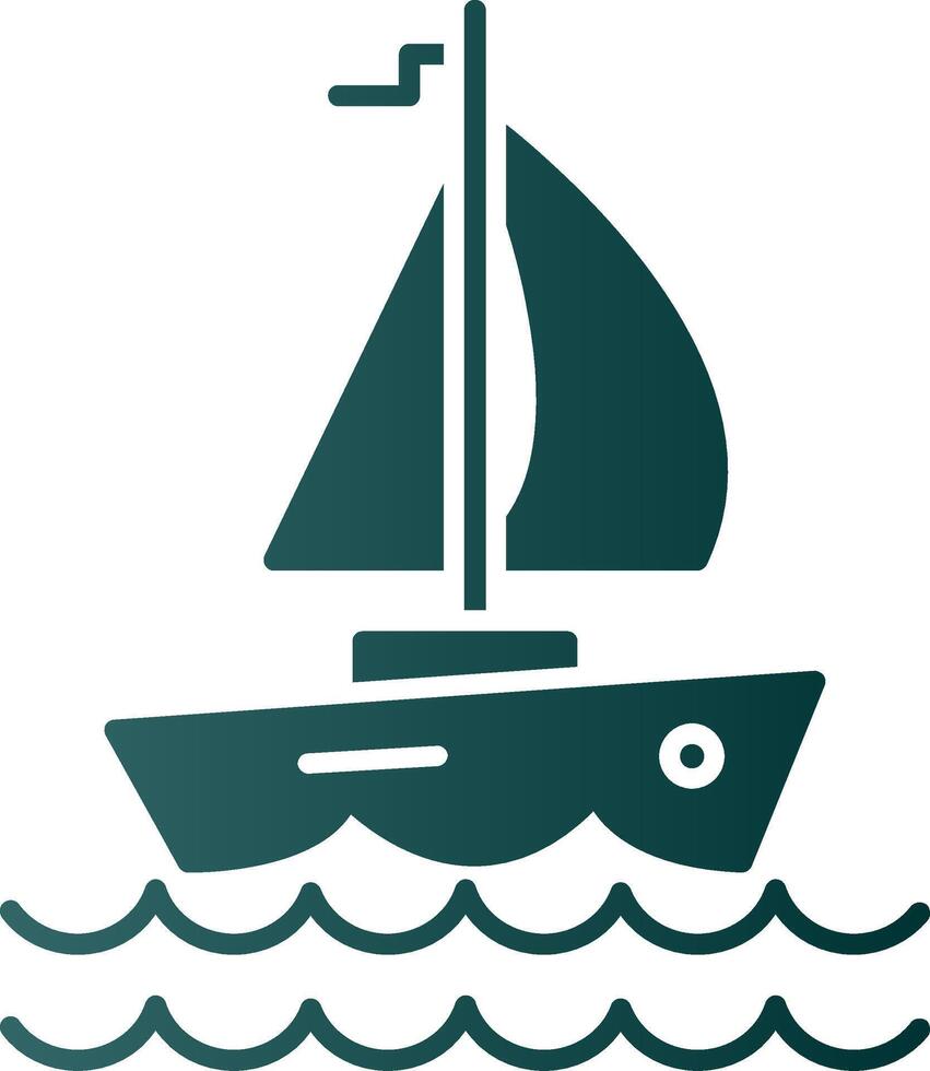 Yacht Glyphe Gradient Symbol vektor