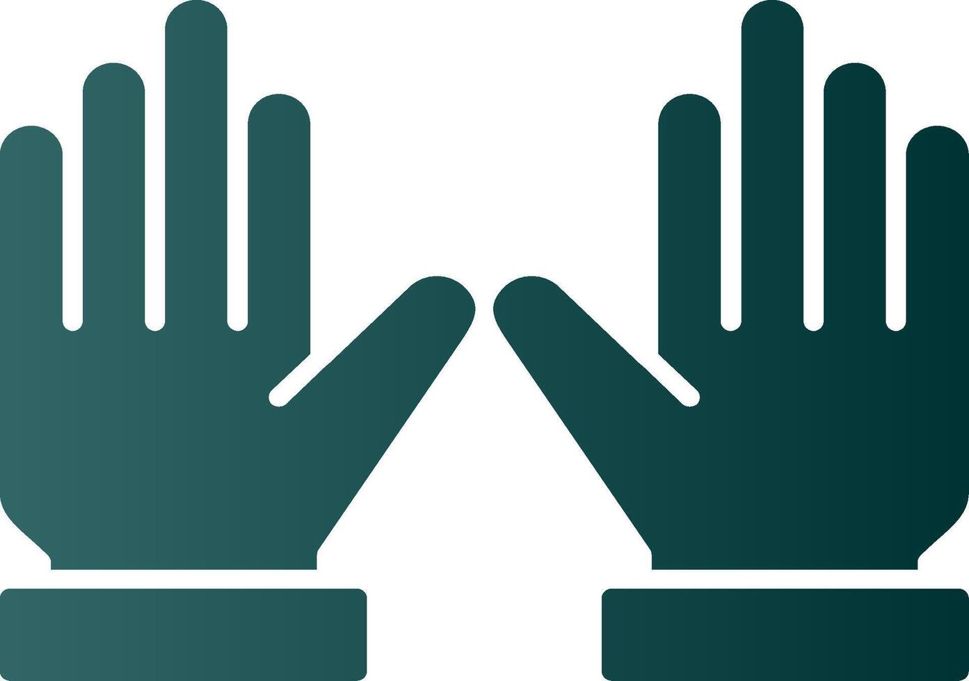Symbol für den Glyphenverlauf der Handschuhe vektor