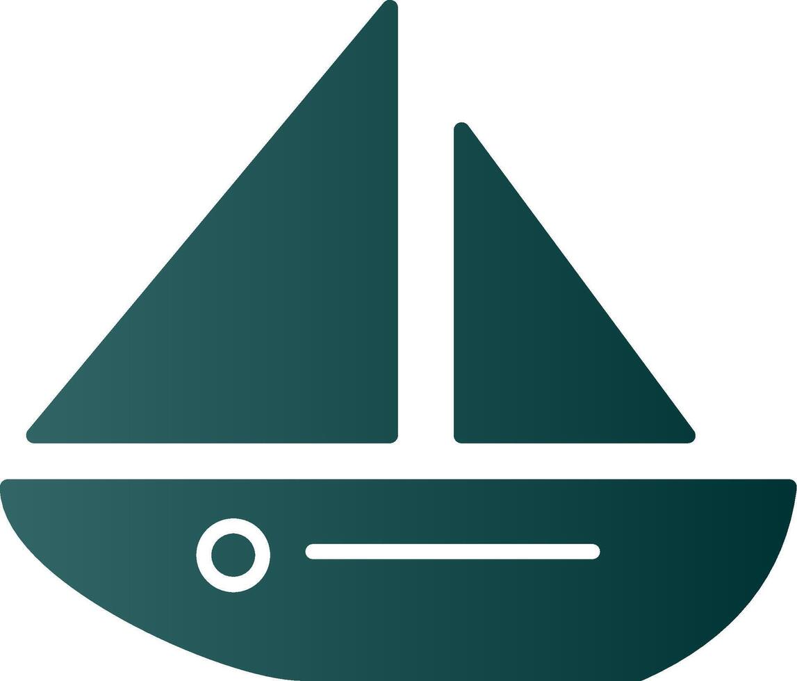 Schlauchboot Glyphe Gradient Symbol vektor