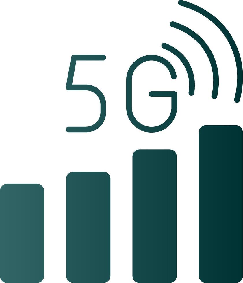 Signal Status Glyphe Gradient Symbol vektor