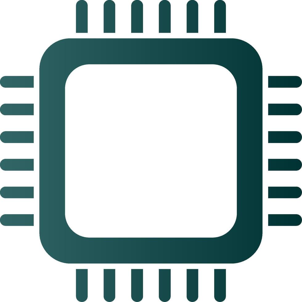 CPU-Glyphenverlaufssymbol vektor