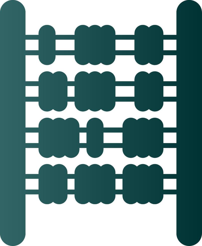 Symbol für Abakus-Glyphenverlauf vektor