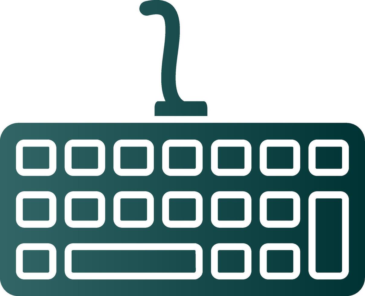 Tastatur-Glyphen-Verlaufssymbol vektor