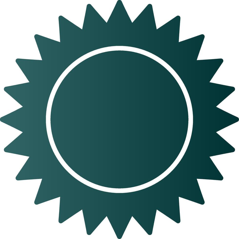 Symbol für den Gradienten der Sonnenglyphe vektor