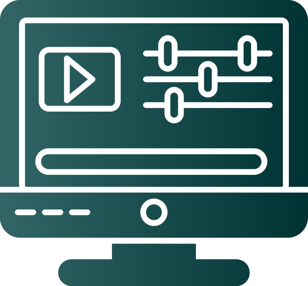 Video Editor Glyphe Gradient Symbol vektor