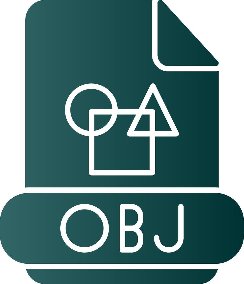 obj Glyphe Gradient Symbol vektor