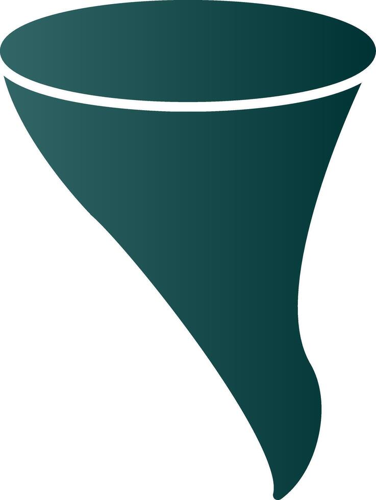 Symbol für Tornado-Glyphenverlauf vektor