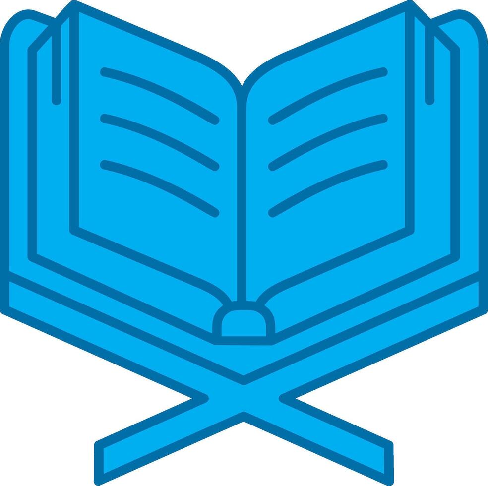 lesen Blau Linie gefüllt Symbol vektor