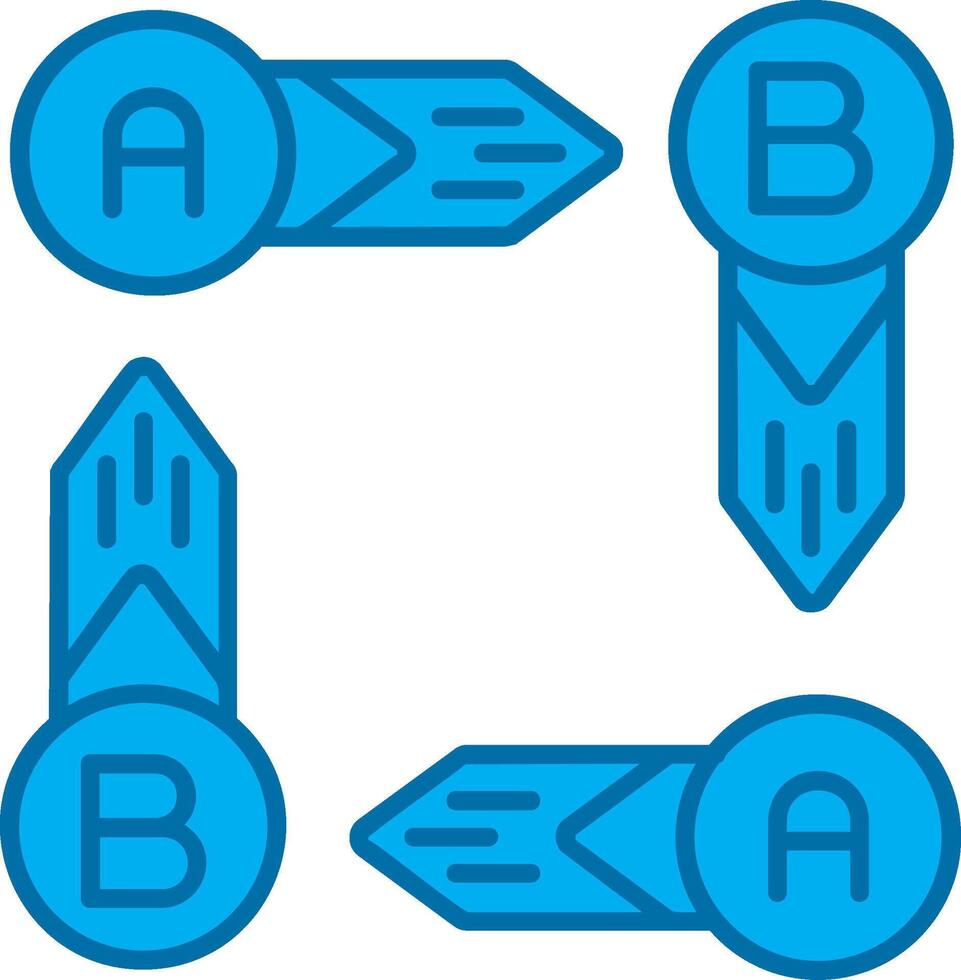 Infografik Elemente Blau Linie gefüllt Symbol vektor