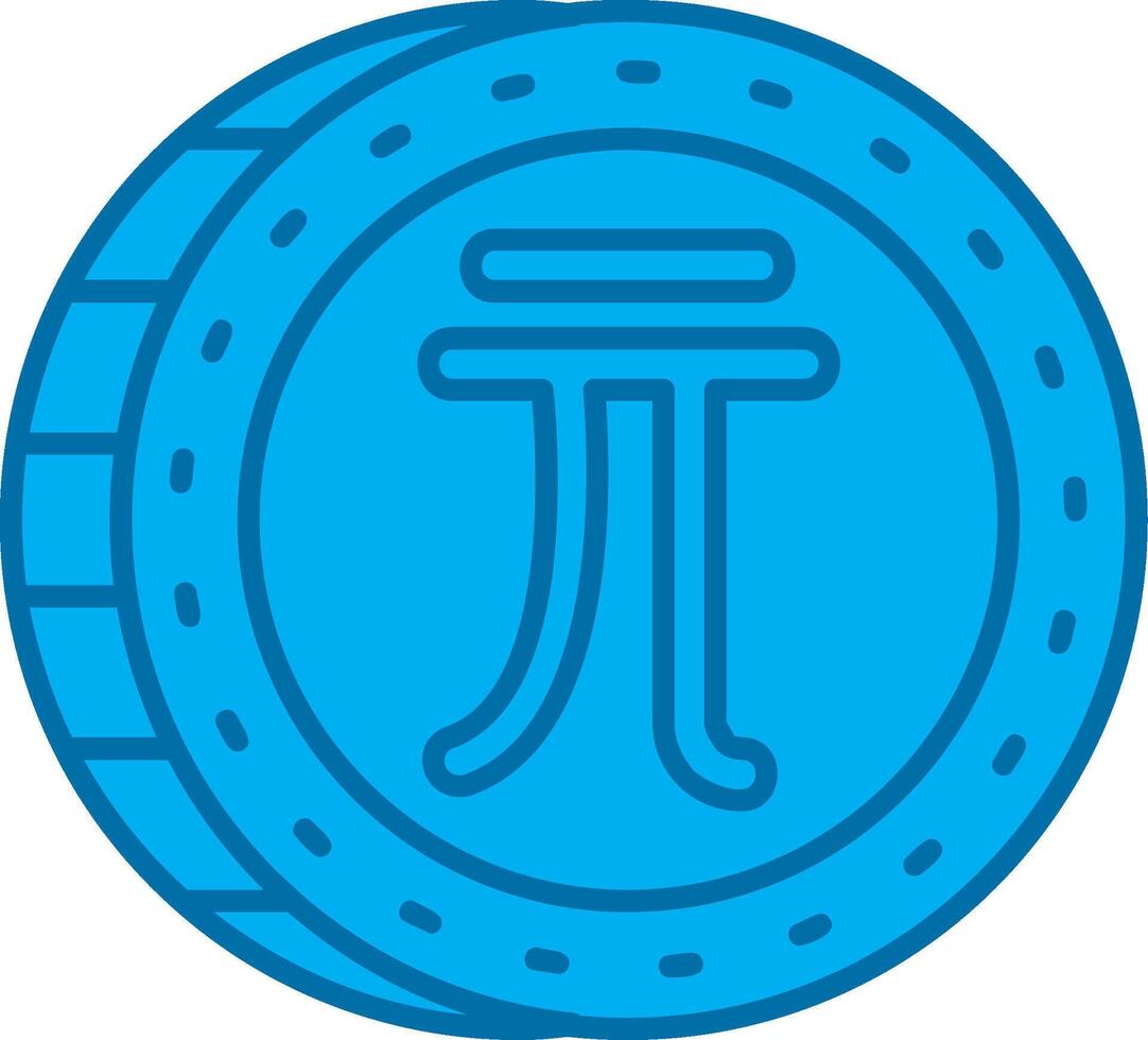Neu Taiwan Dollar Blau Linie gefüllt Symbol vektor
