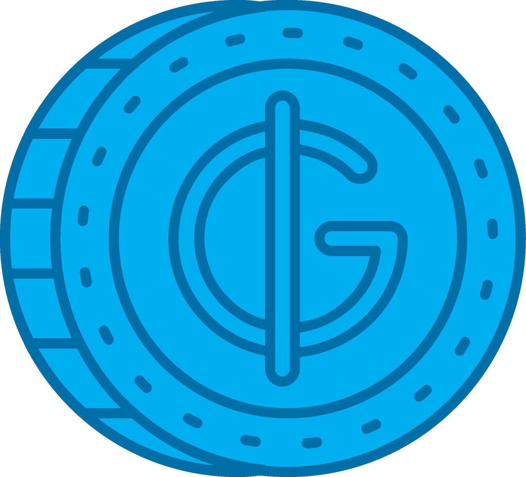 guarani blå linje fylld ikon vektor