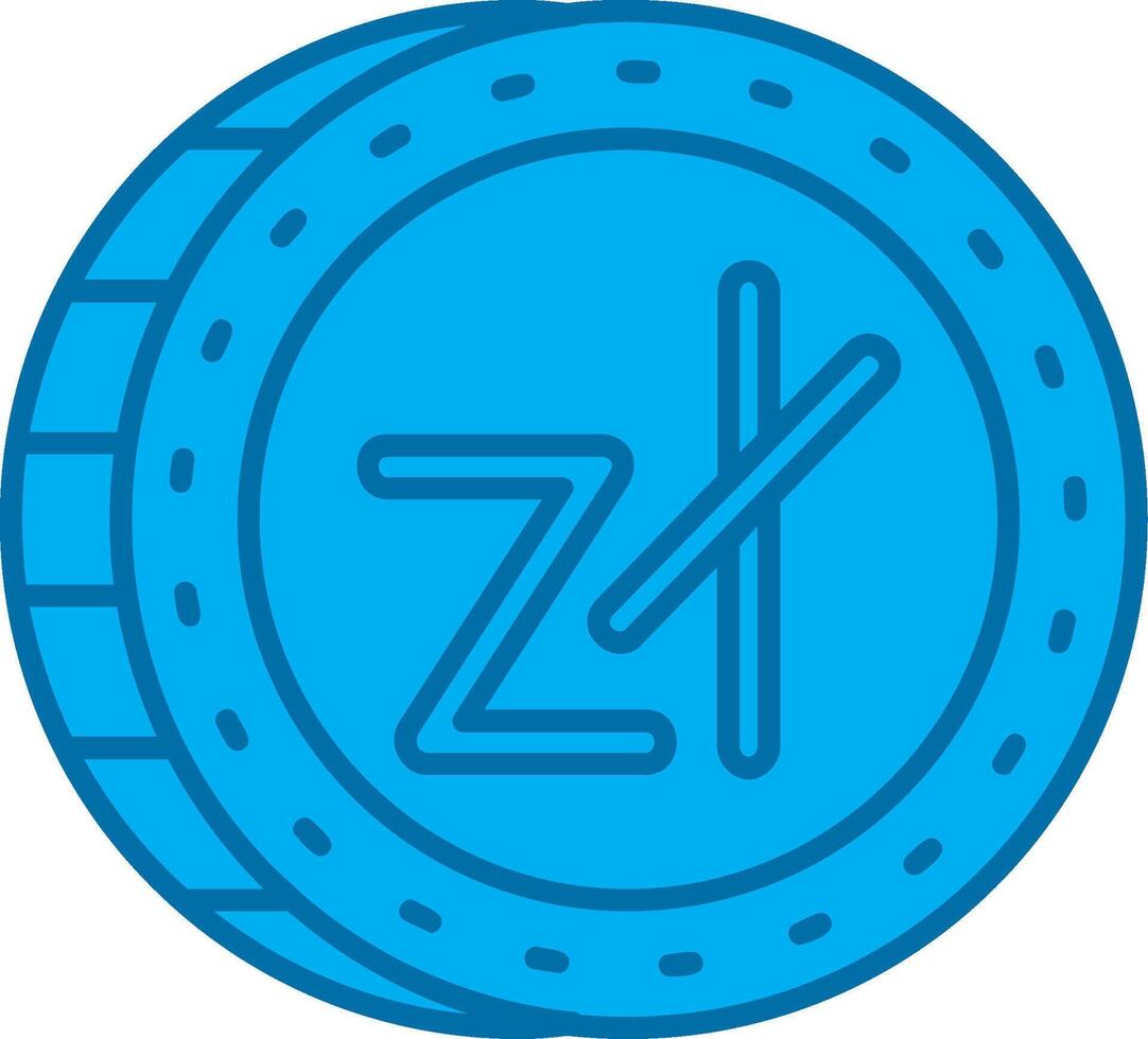 zloty blå linje fylld ikon vektor