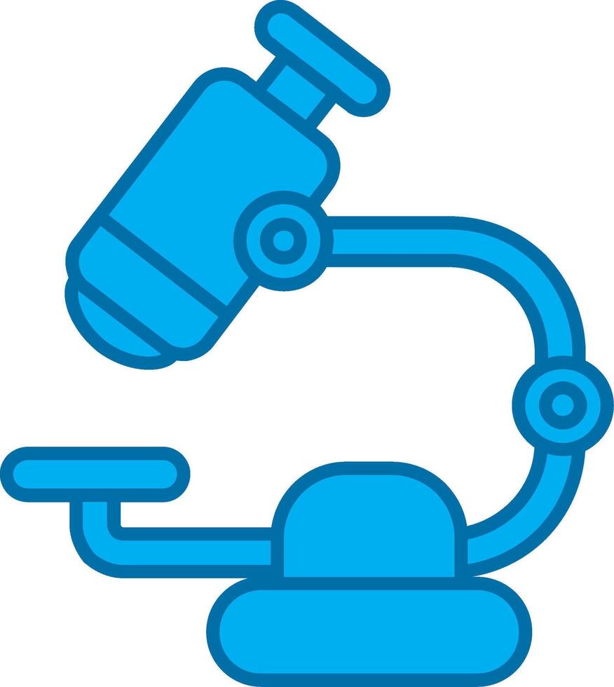Mikroskop Blau Linie gefüllt Symbol vektor