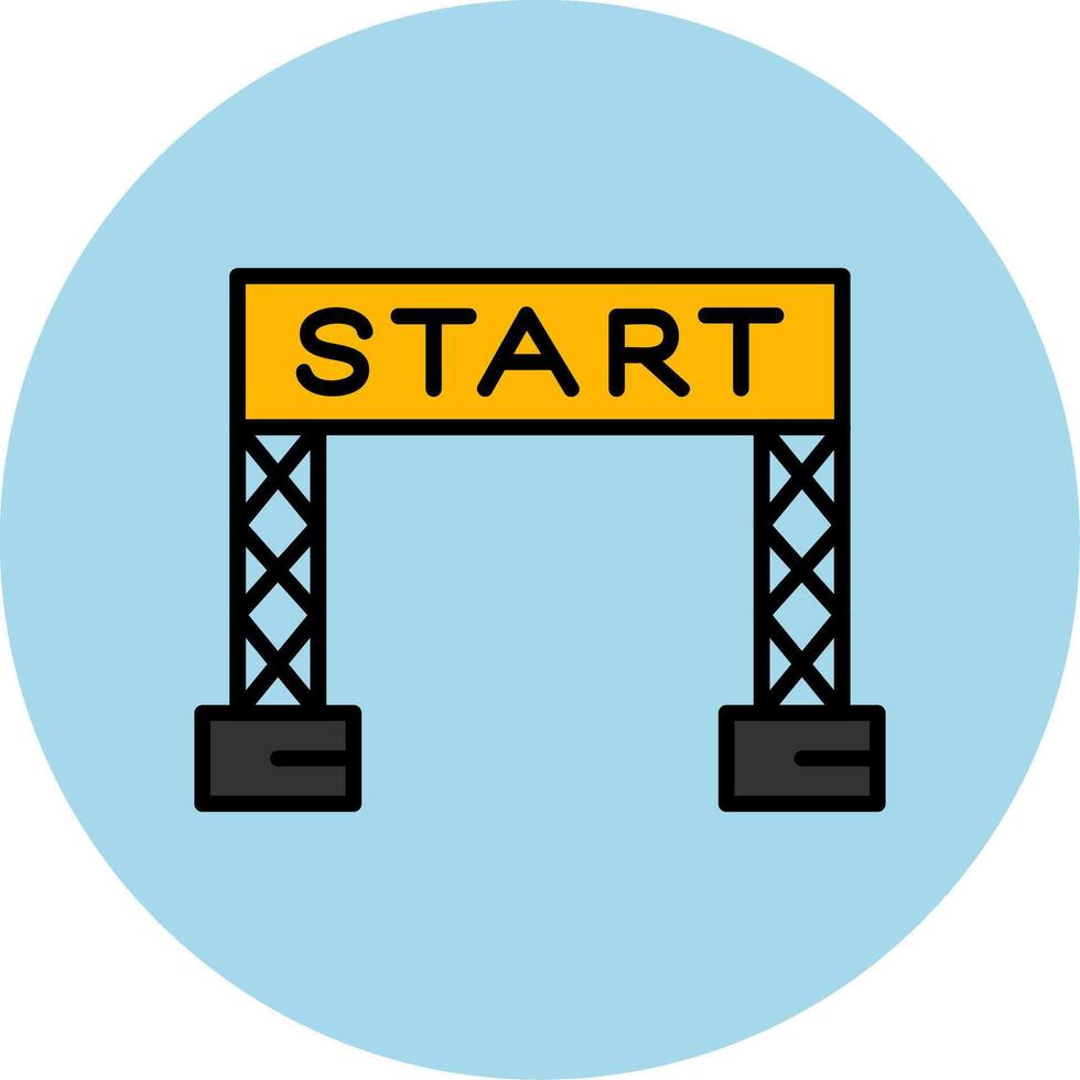 Start Linie Vektor Symbol