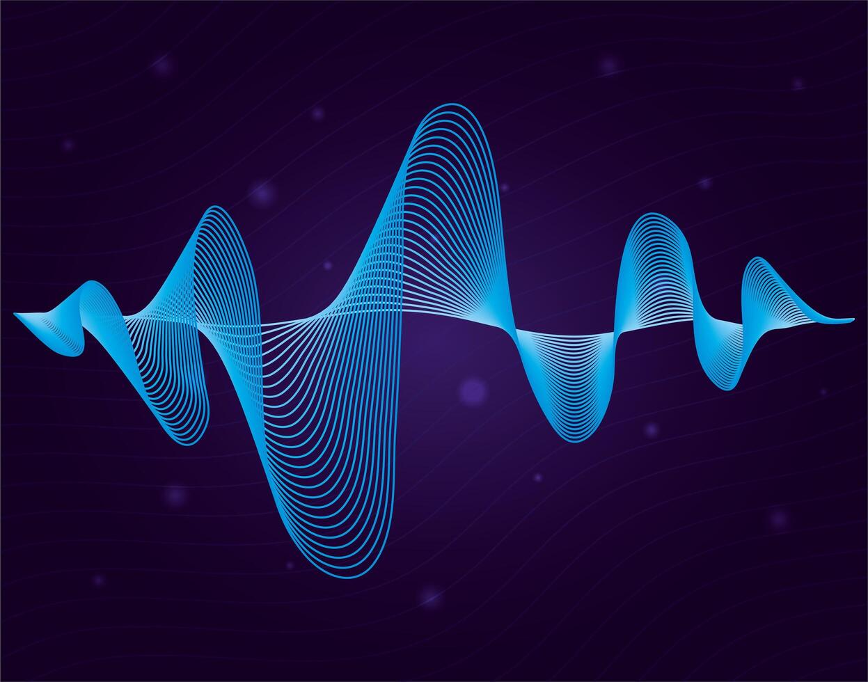 svarta vågor låter lila bakgrund vektor