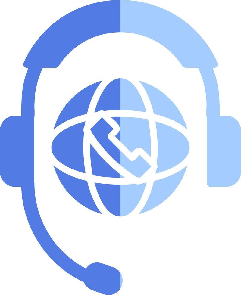 Welt Anruf Center Vektor Symbol