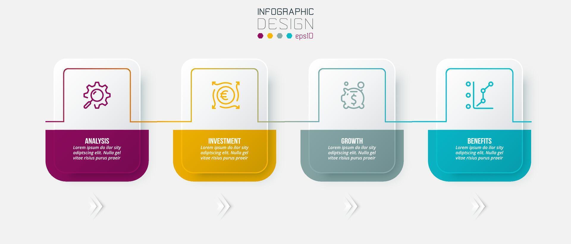 Infografik-Vorlage für das Zeitdiagrammgeschäft. vektor