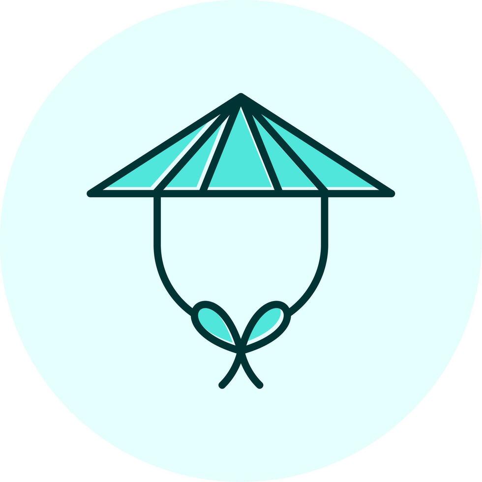 Chinesisch Hut Vektor Symbol