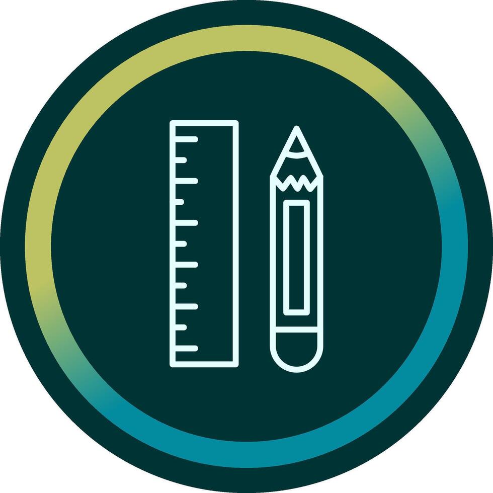 Vektorsymbol für Bleistift und Lineal vektor